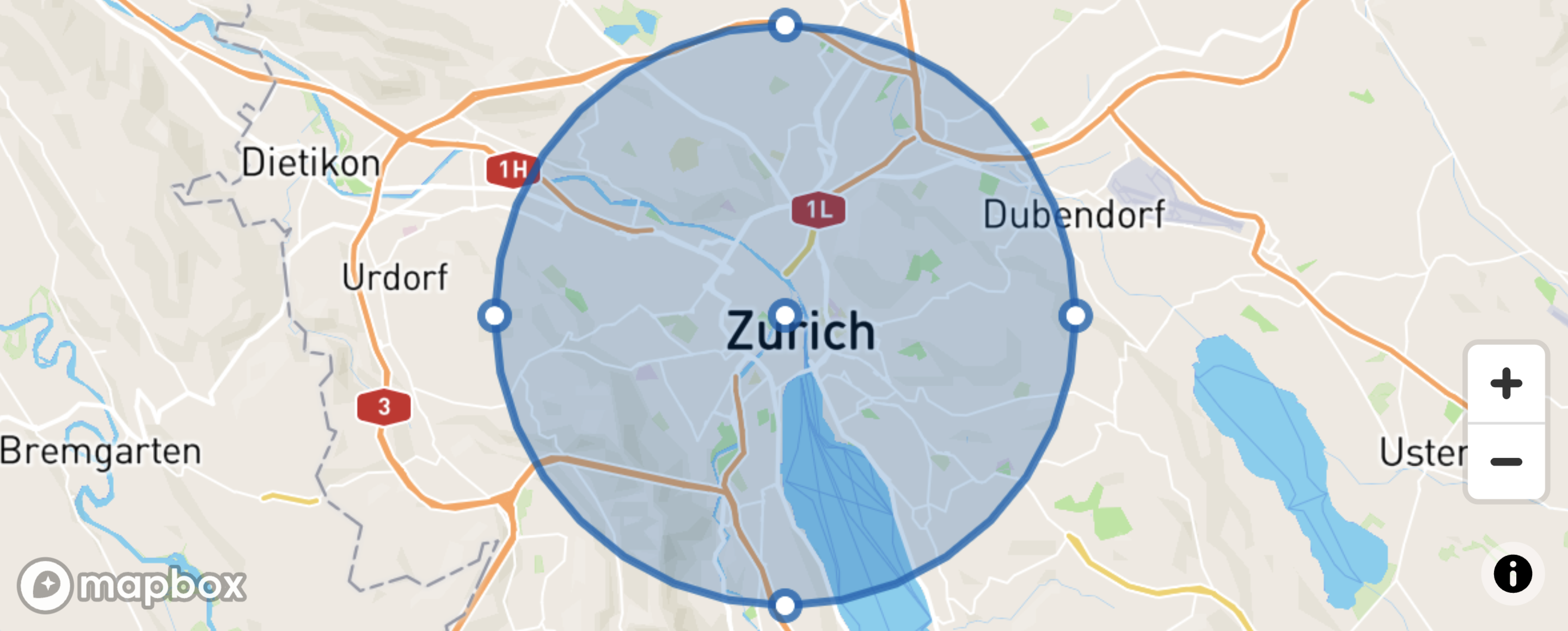 Flatfox Radius based location filtering